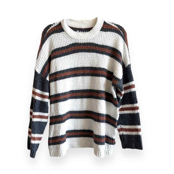 🦋 $10 American Eagle Striped Waffle Knit Sweater - Picture 4 of 7